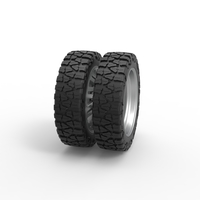 Rear semi wheel for pickup Version 11 Scale 1:25 - Thumbnail 3