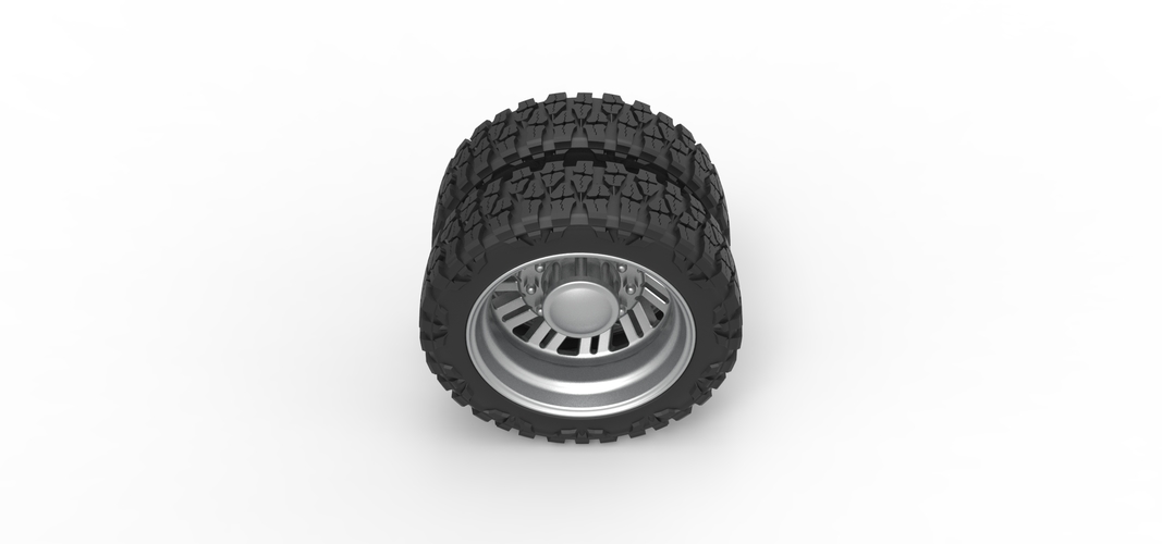 Rear semi wheel for pickup Version 11 Scale 1:25 3D Print 524707