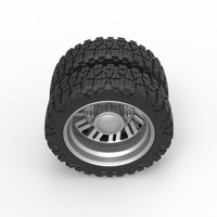 Rear semi wheel for pickup Version 11 Scale 1:25 - Thumbnail 6