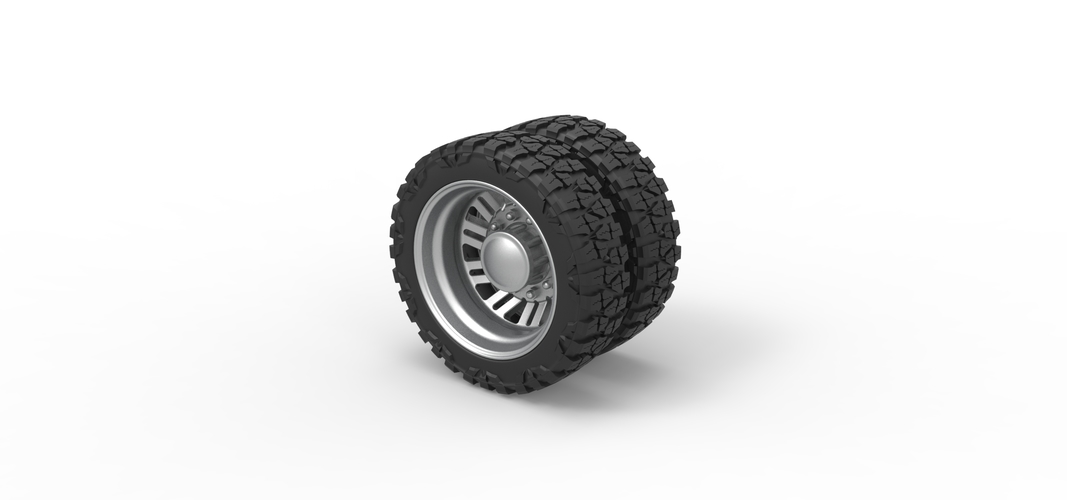 Rear semi wheel for pickup Version 11 Scale 1:25 3D Print 524708