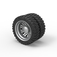 Rear semi wheel for pickup Version 11 Scale 1:25 - Thumbnail 7