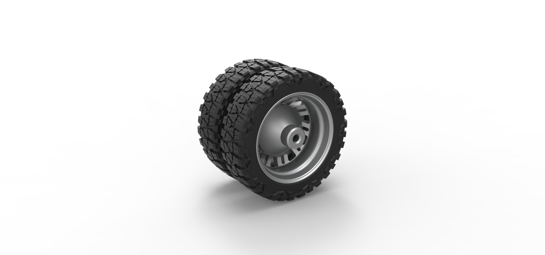 Rear semi wheel for pickup Version 11 Scale 1:25 3D Print 524709