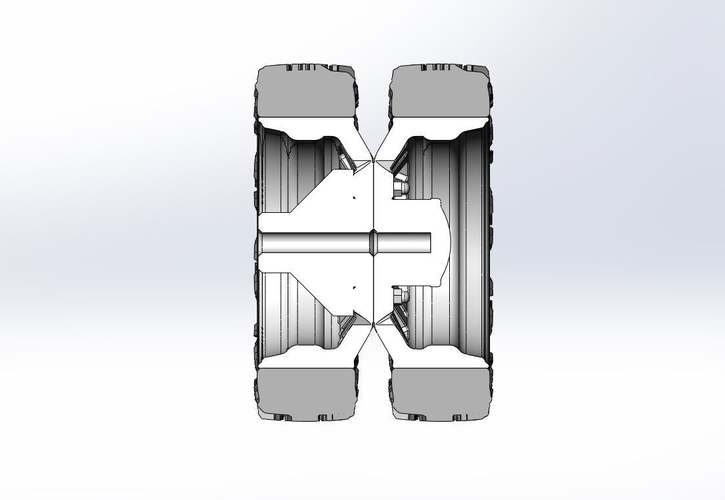 Rear semi wheel for pickup Version 11 Scale 1:25 3D Print 524712