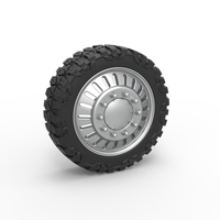 Small Front semi wheel for pickup Version 12 Scale 1:25 3D Printing 524713