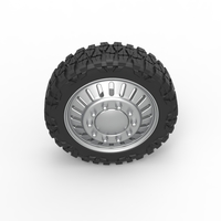 Front semi wheel for pickup Version 12 Scale 1:25 - Thumbnail 6
