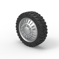 Front semi wheel for pickup Version 12 Scale 1:25 - Thumbnail 7