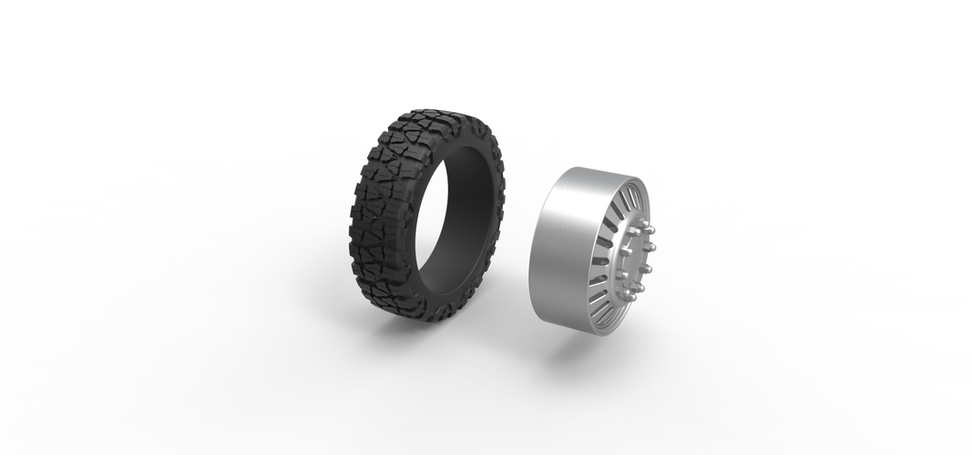 Front semi wheel for pickup Version 12 Scale 1:25 3D Print 524721