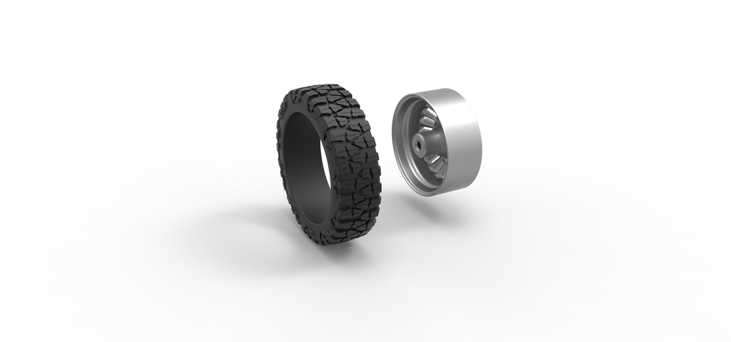 Front semi wheel for pickup Version 12 Scale 1:25 3D Print 524722