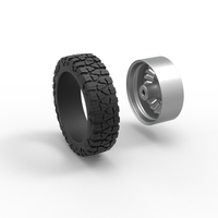 Front semi wheel for pickup Version 12 Scale 1:25 - Thumbnail 10