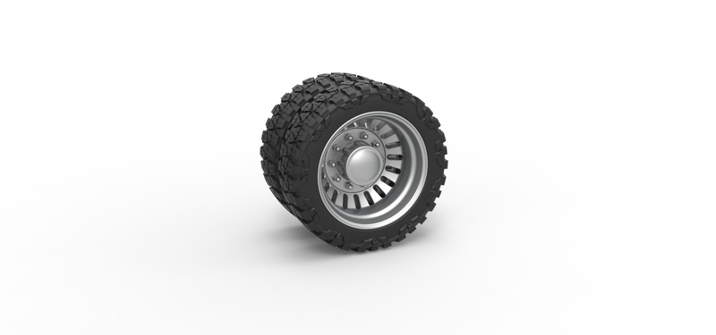 Rear semi wheel for pickup Version 12 Scale 1:25