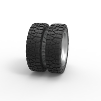 Rear semi wheel for pickup Version 12 Scale 1:25 - Thumbnail 3