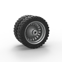 Rear semi wheel for pickup Version 12 Scale 1:25 - Thumbnail 8