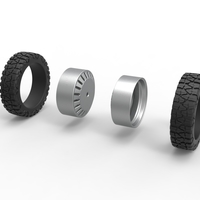 Rear semi wheel for pickup Version 12 Scale 1:25 - Thumbnail 9