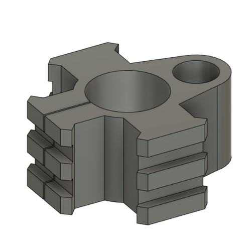 SOPORTE CAÑÓN PARA RIFLE PR900 CON TRES RIELES PARA MONTURA 3D Print 524765