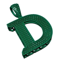 D ALPHABET PENDANT WITH ROUND DIAMOND - Thumbnail 2