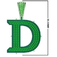 D ALPHABET PENDANT WITH ROUND DIAMOND - Thumbnail 7