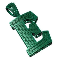 E ALPHABET PENDANT WITH ROUND DIAMOND - Thumbnail 2