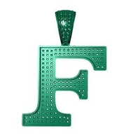 Small F ALPHABET PENDANT WITH ROUND DIAMOND 3D Printing 524783