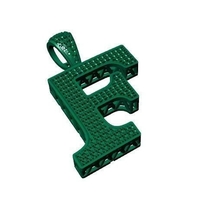 F ALPHABET PENDANT WITH ROUND DIAMOND - Thumbnail 2