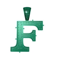 F ALPHABET PENDANT WITH ROUND DIAMOND - Thumbnail 5