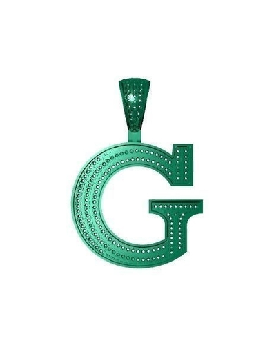 G ALPHABET PENDANT WITH ROUND DIAMOND 3D Print 524790