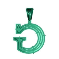 G ALPHABET PENDANT WITH ROUND DIAMOND - Thumbnail 5
