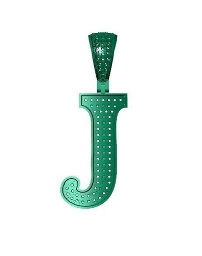 J ALPHABET PENDANT WITH ROUND DIAMOND 3D Print 524808