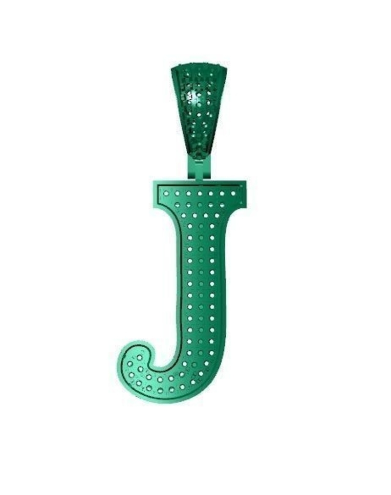 J ALPHABET PENDANT WITH ROUND DIAMOND