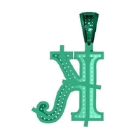 K ALPHABETS  PENDANT  WITH ROUND DIAMMOND - Thumbnail 5