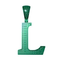 Small L ALPHABET PENDANT WITH ROUND DIAMOND 3D Printing 524820