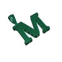 M ALPHABET PENDANT WITH ROUND DIAMOND - Thumbnail 2