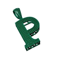 P ALPHABET PENDANT WITH ROUND DIAMOND - Thumbnail 3