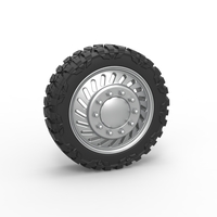 Small Front semi wheel for pickup Version 13 Scale 1:25 3D Printing 524845