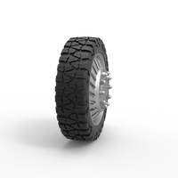 Front semi wheel for pickup Version 13 Scale 1:25 - Thumbnail 3