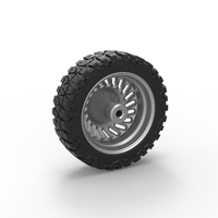 Front semi wheel for pickup Version 13 Scale 1:25 - Thumbnail 8