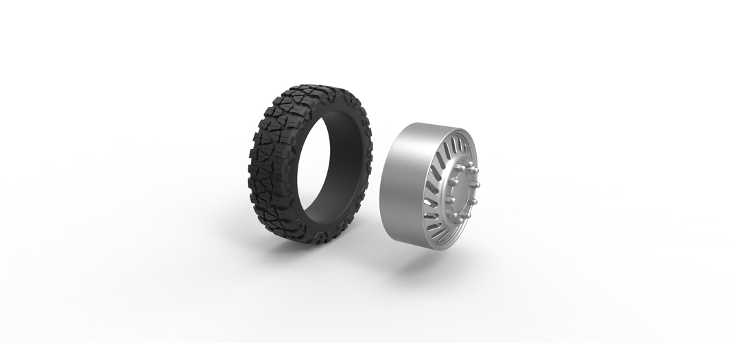 Front semi wheel for pickup Version 13 Scale 1:25 3D Print 524853
