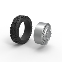 Front semi wheel for pickup Version 13 Scale 1:25 - Thumbnail 9