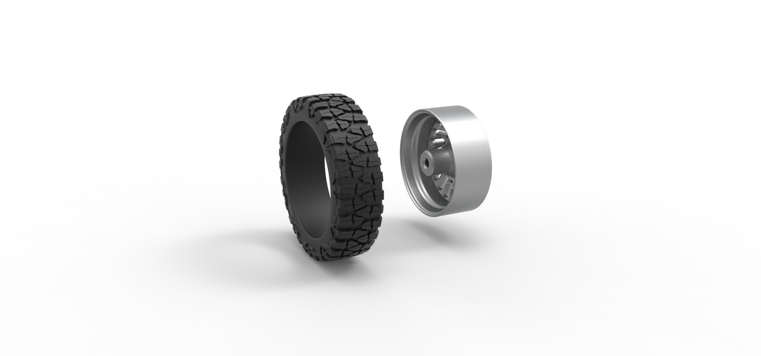 Front semi wheel for pickup Version 13 Scale 1:25 3D Print 524854