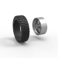 Front semi wheel for pickup Version 13 Scale 1:25 - Thumbnail 10