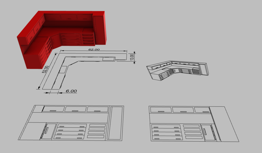 Diorama Garage repair work bench 1:64 scale 3D Print 524859