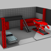 Small Diorama Garage | Diecast Garage | 1:64 1/64 |  3D Printing 524860