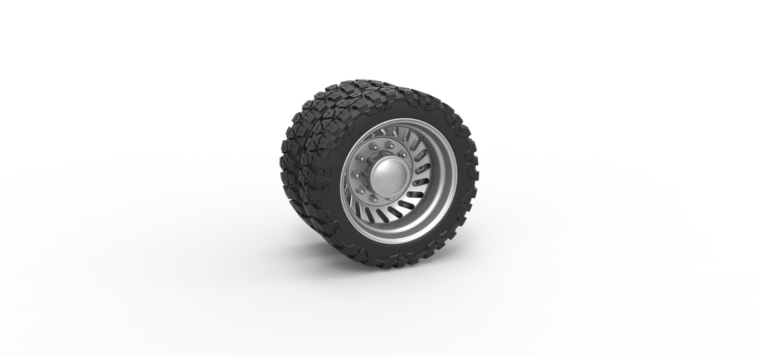 Rear semi wheel for pickup Version 13 Scale 1:25 3D Print 524870