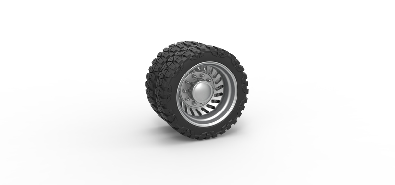 Rear semi wheel for pickup Version 13 Scale 1:25
