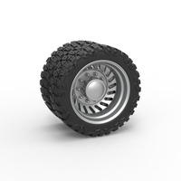 Small Rear semi wheel for pickup Version 13 Scale 1:25 3D Printing 524870