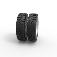 Rear semi wheel for pickup Version 13 Scale 1:25 - Thumbnail 3