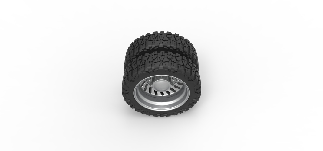 Rear semi wheel for pickup Version 13 Scale 1:25 3D Print 524875