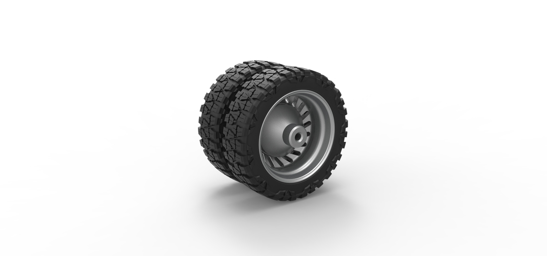 Rear semi wheel for pickup Version 13 Scale 1:25 3D Print 524877