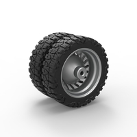 Rear semi wheel for pickup Version 13 Scale 1:25 - Thumbnail 8