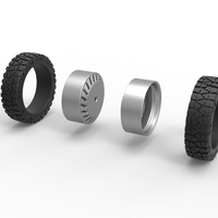 Rear semi wheel for pickup Version 13 Scale 1:25 - Thumbnail 9