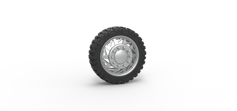 Front semi wheel for pickup Version 14 Scale 1:25